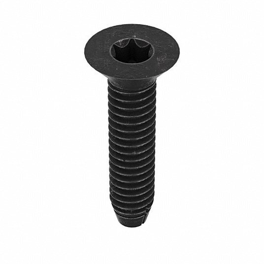 Parafuso de corte de rosca: tamanho 1/4", 1 pol. Lg, aço, fosfato, plano, Torx, 100 PK