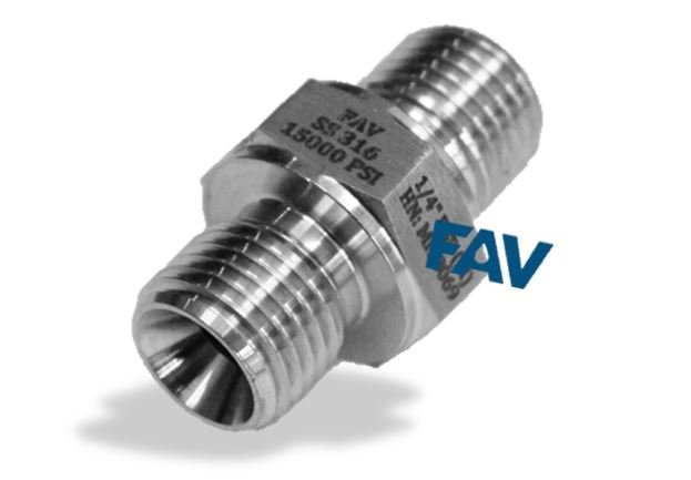 High Pressure Hex Adaptor BSP Male X NPT Male