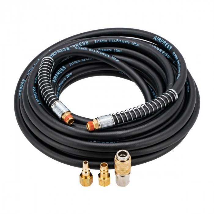 Mangueiras de ar universais 10 m 8 mm PVC com conjunto de acoplamentos