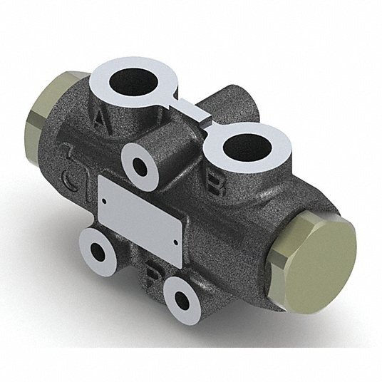 BUCHER HYDRAULICS Divisor de fluxo hidráulico: 3/4 pol. BSPP, 1,6 gpm a 3,1 gpm, 1:1, divisor de flu