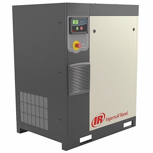 Compressor de ar de parafuso rotativo INGERSOLL RAND: horizontal, 5 hp, 14,3 cfm, tanque de 80 gal, 