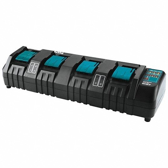 Carregador de bateria: Makita, carregamento simultâneo multiportas, para 14,4 V/18 V, íon de lítio, 