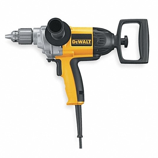 Furadeira DEWALT: mandril de 1/2 pol., com chave, velocidade livre de 550 RPM, corrente de 9 A