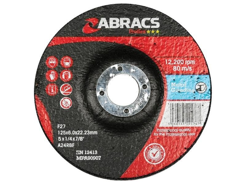 Disco de lixar para metal 125mm x 6mm x 22.23mm A24RBF