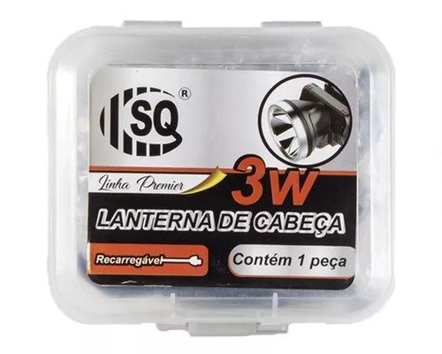 Lanterna De Cabeça Led Farol 3w Recarregavel Luz Forte Bike